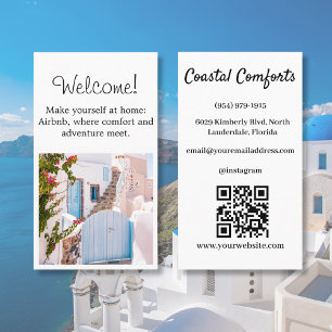 Cartão De Visita House Rental Personalizar imagem QR Grécia de códi