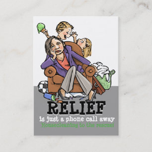 Cartão De Visita Housecleaning. Limpeza da casa. Promocional