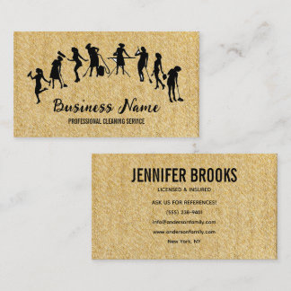 Cartão De Visita Housekeeping Maid Service Cleaning Professional