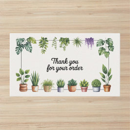 Cartão De Visita Houseplant Small Business Thank You Business Card