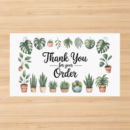 Cartão De Visita Houseplant Small Business Thank You Business Card