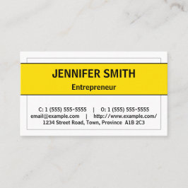 Cartão de visita humilde, minimalista