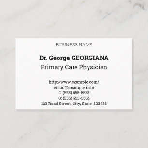 Cartão de visita humilde, neutro e de dapper