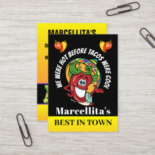 Cartão De Visita Humor do Restaurante Mexicano Quente-Pepper