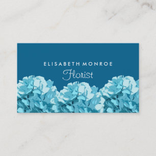 Cartão De Visita Hydrangea azul, Floristry