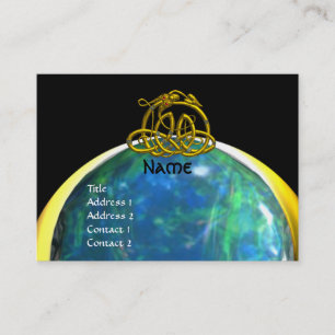 Cartão De Visita HYPER DRAGON amarelo-claro azul-escuro