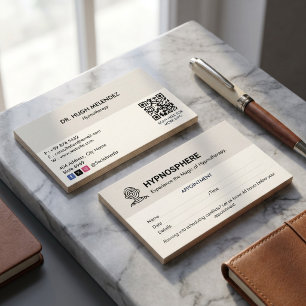 Cartão De Visita Hypnotist Clinic Business Compromisso Minimalist