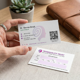 Cartão De Visita Hypnotist Clinic Business   Compromisso Minimalist