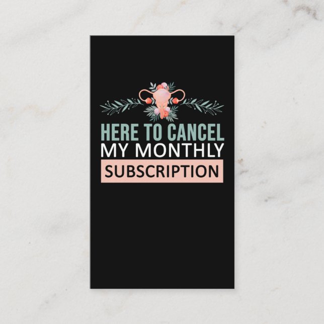 Cartão De Visita Hysterectomia Sensibilização Flor Remoção do Útero (Frente)