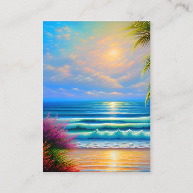 Cartão De Visita Ibiza é uma pequena ilha localizada no Mediterrâne (Frente)