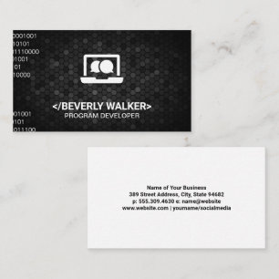 Cartão De Visita Ícone Computador e Bate-papo