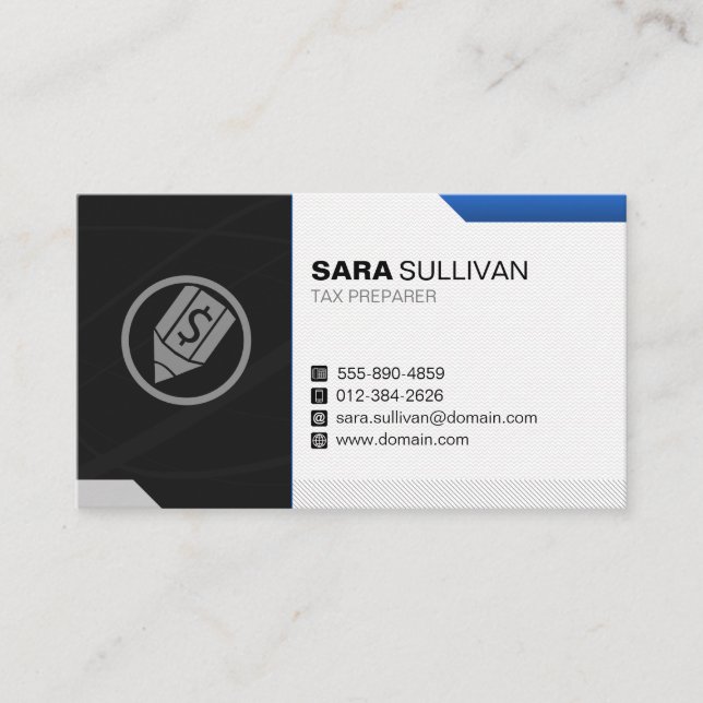 Cartão De Visita Ícone de Caneta do Dólar de Financiamento de Tribu (Frente)