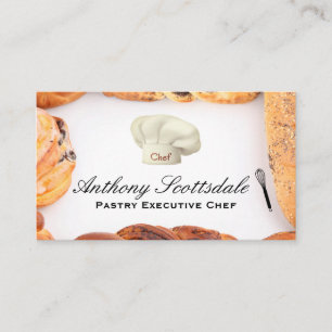 Cartão De Visita Ícone de Chef de Whisk  Pastas