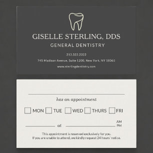 Cartão De Visita Ícone de Dente do Consultório Odontológico Lembret