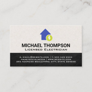 Cartão De Visita Ícone de eletricidade doméstica