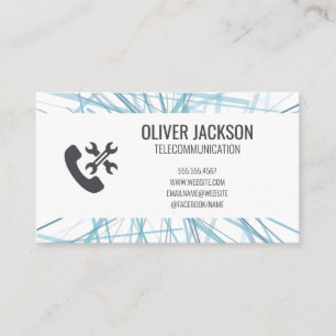 Cartão De Visita Ícone de hardware do telefone  Linhas Abstrato