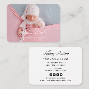 Cartão De Visita Ícone de Mídia Social de Script Moderno de Foto de