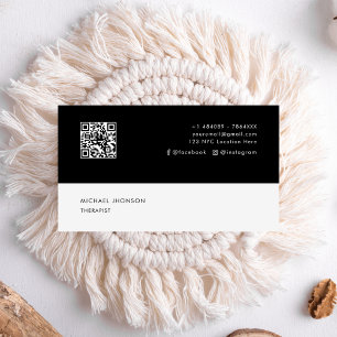 Cartão De Visita Ícone de Mídia Social Terapêutica Profissional Cód