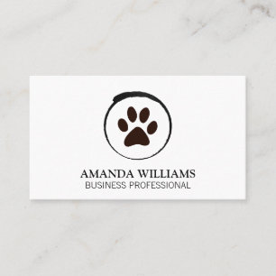 Cartão De Visita Ícone de Pata Cão