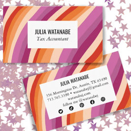 Cartão De Visita Ícone de Strips Minimalistas com Linhas Manuscrita