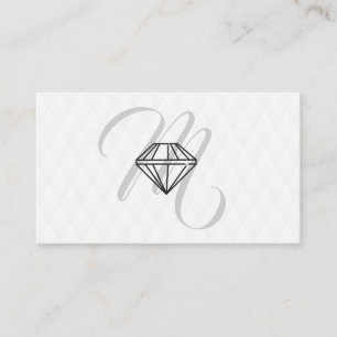 Cartão De Visita Ícone Diamond / Monograma / Padrão Diamante Plus