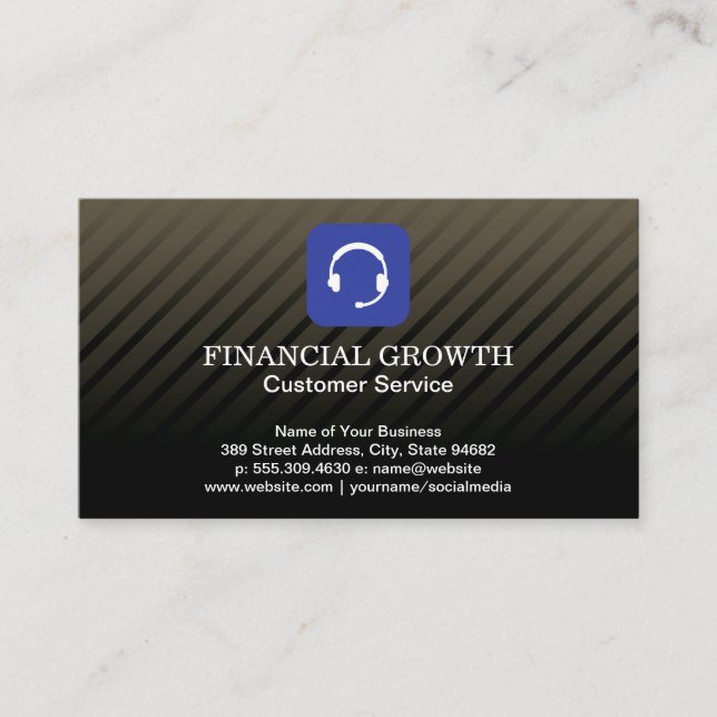 Cartão De Visita Ícone do headset (Frente)