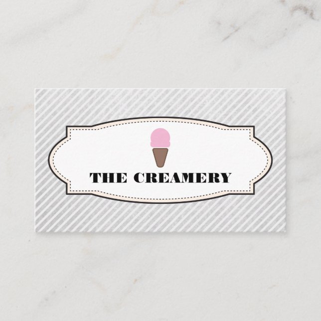 Cartão De Visita Ícone do sorvete (Frente)