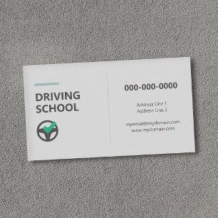 Cartão De Visita Ícone do Volante - Auto Escola 