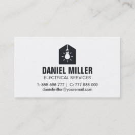 Cartão De Visita Ícone Elétrico Minúsculo da Casa de Luz