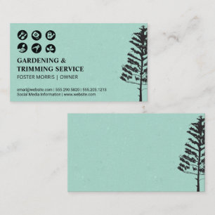 Cartão De Visita Ícone Ferramentas do Equipamento de jardinagem   