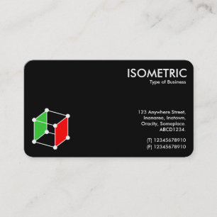 Cartão De Visita Ícone Isométrico Motif v2 - Preto/Branco