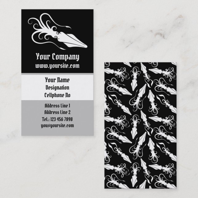 Cartão De Visita Ícone Lado Branco Vertical (Frente/Verso)