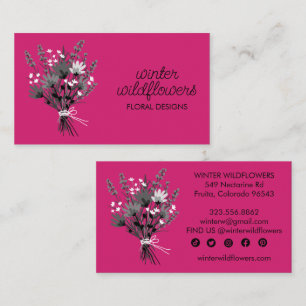 Cartão De Visita Ícone Social Personalizado De Chic Elegante De Buq