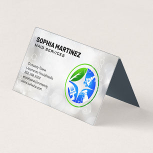 Cartão De Visita Ícones de Limpeza de Chores de Casa   Bolhas de sa