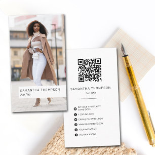 Cartão De Visita Ícones de mídia social de código QR de fotografia 