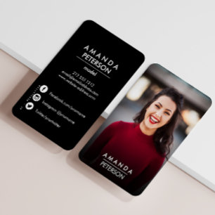 Cartão De Visita Ícones de mídia social de fotos dançarinas de m