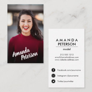 Cartão De Visita Ícones de mídia social de fotos de dançarinos d