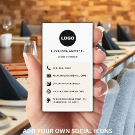 Cartão De Visita Ícones de mídia social de logotipo Modernos Minima