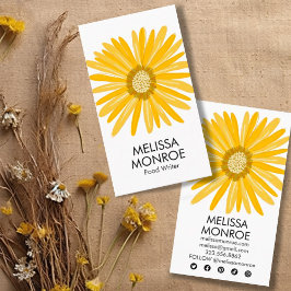 Cartão De Visita Ícones de mídia social ilustrados com a margarida 