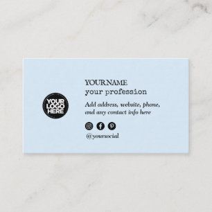Cartão De Visita Ícones de mídia social minimalistas do logotipo 