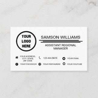 Cartão De Visita Ícones de mídia social minimalistas do logotipo pe