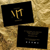 Ícones de mídia social na moda Black & Dourado Mon