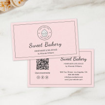 Ícones de Mídia Social QR Logo de Padaria Moderna 