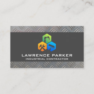 Cartão De Visita Ícones de reparo do Builder   Construção   Aço
