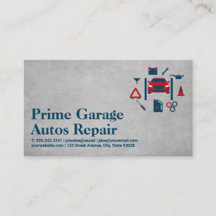 Cartão De Visita Ícones de Serviços de Reparo Automático