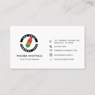 Cartão De Visita Ícones minimalistas do logotipo moderno personaliz