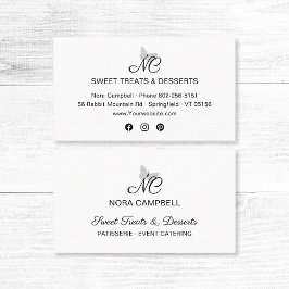 Cartão De Visita Ícones mínimos de mídia social preta e monograma