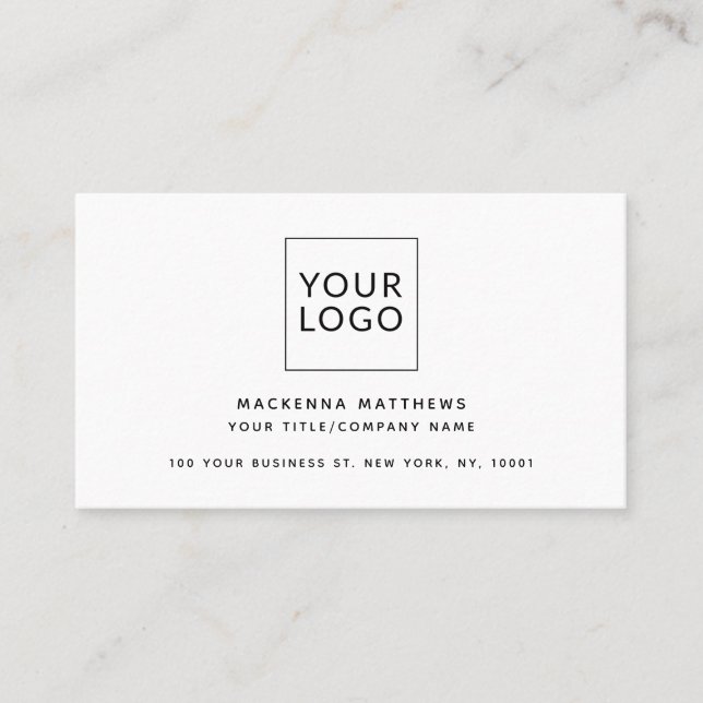 Cartão De Visita Ícones modernos de logotipo personalizado e minima (Frente)