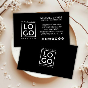 Cartão De Visita Ícones modernos de logotipo personalizado minimali