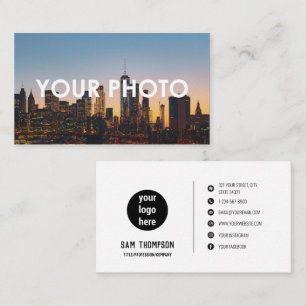 Cartão De Visita Ícones modernos de mídia social minimalista de fot